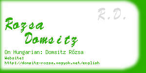 rozsa domsitz business card